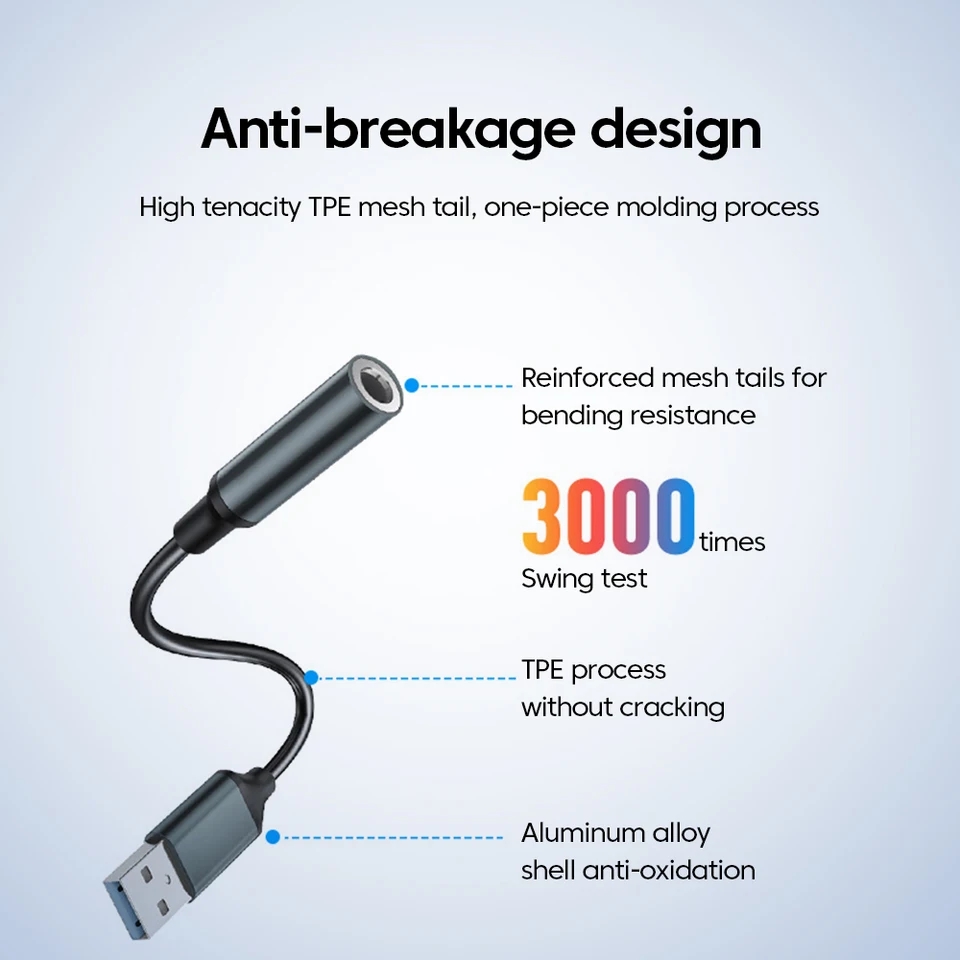 Usb Sound Card External - Adattatore Audio USB a 3,5mm HiFi,
