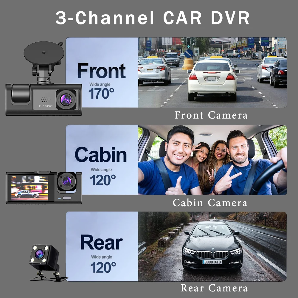 DVR per auto da 2.0 pollici Da - Panoramic Dash Cam 360 recensione e prezzo