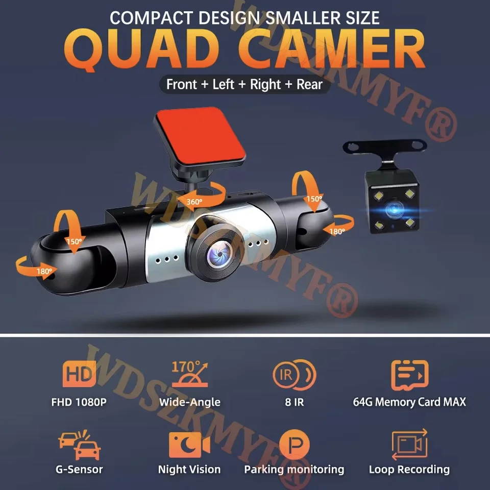 360 °   Dashcam Panoramica 108 - Panoramic Dash Cam 360 recensione e prezzo