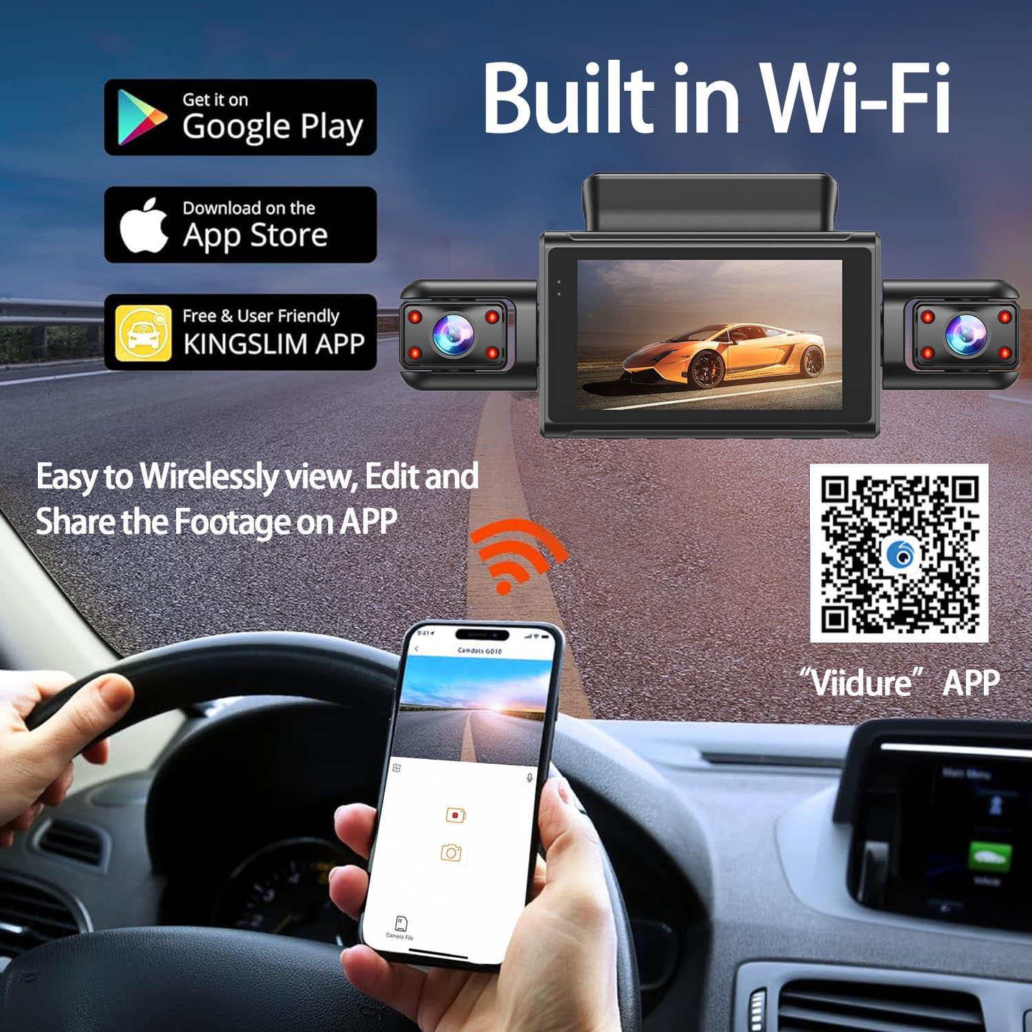 360 gradi 4 telecamere Dash Ca - Panoramic Dash Cam 360 recensione e prezzo